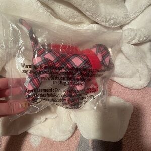 NWT 2025 holiday Victoria’s Secret Plaid mini Dog decoration